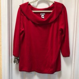 Western style sweater with detailed trim